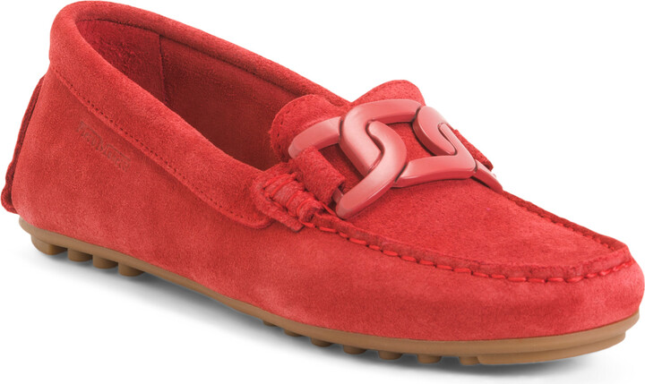 Piero Masetti Made In Spain Suede Moccasins With Chain - ShopStyle Flats