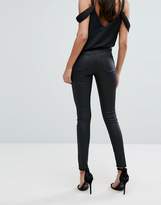 Thumbnail for your product : Warehouse Leather Look Skinny Cut Jeans