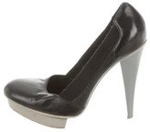 Thumbnail for your product : Chloé Leather Round-Toe Pumps