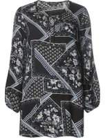 Dorothy Perkins Womens Printed Tie Neck Tunic