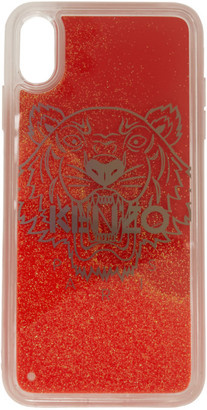 Kenzo Red Glitter Tiger Head iPhone X/XS Case