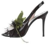 Thumbnail for your product : Fabi Flower-Accented Slingback Sandals