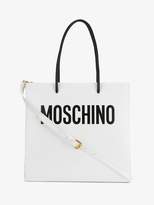 Moschino White logo print tote bag 