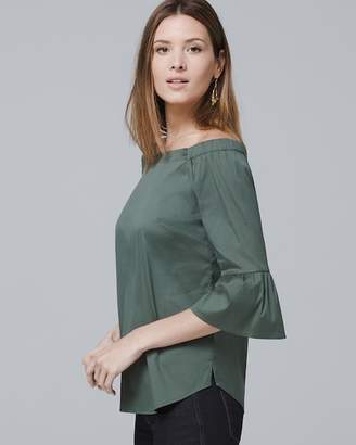 Whbm Off-The-Shoulder Bell-Sleeve Top