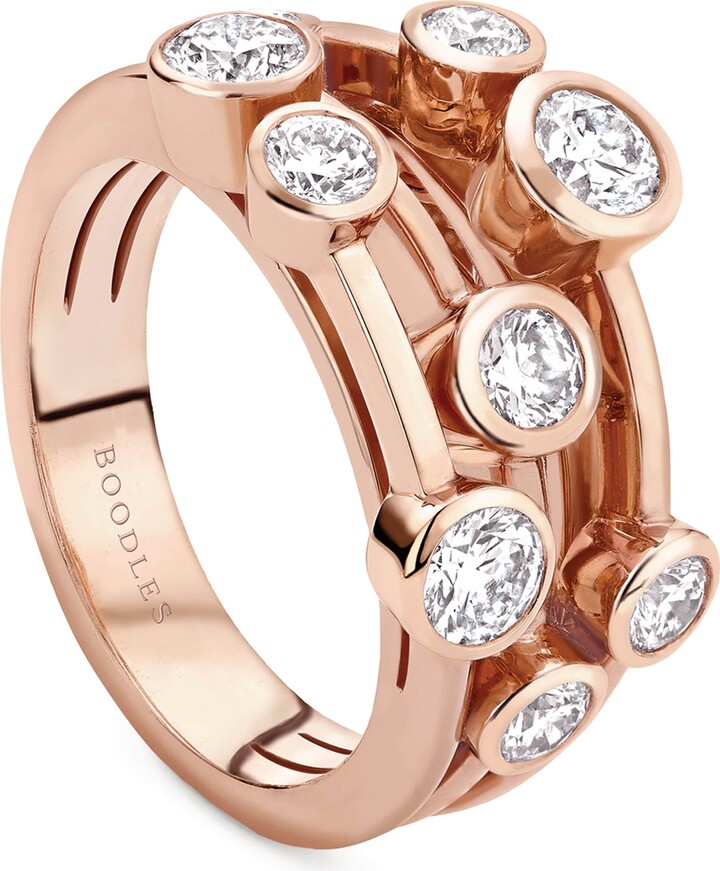 Boodles Rose Gold and Diamond Classic Raindance Ring ShopStyle