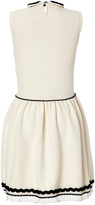 Thumbnail for your product : RED Valentino Ivory/Black Sleeveless Knit Dress with Collar Gr. S