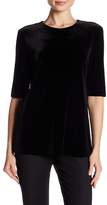 Thumbnail for your product : Badgley Mischka Stretch Velvet Blouse with Elbow Length Sleeves