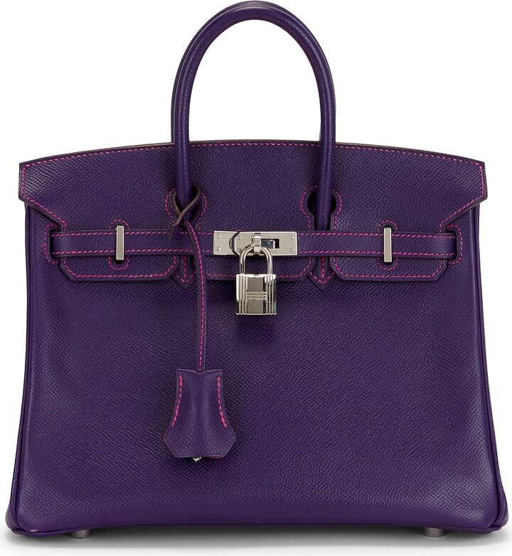 Hermes Epsom Birkin 25 Handbag in Blue