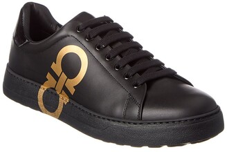 Ferragamo Leather Black Sporty Desert Sneakers for Men Mens Shoes Trainers High-top trainers 