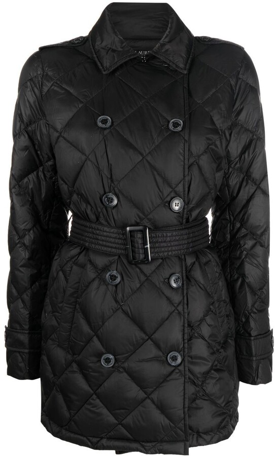 puffer jacket tie waist