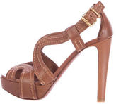 Thumbnail for your product : Miu Miu Leather Platform Sandals