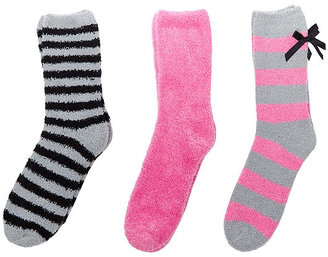 Betsey Johnson Striped Cozy Sock Three Pack