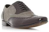 Thumbnail for your product : Dune Mens RAYMOND COMBO Canvas And Leather Brogue Shoe in Black Size UK 10