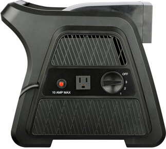 Techni Home 600 CFM High Velocity Floor Blower Fan – Pivoting Design with 300° Airflow Angle 10 AMP Built-In Outlet Ideal for Drying Ventilating a