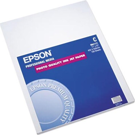 Epson America S041171 Matte Presentation Paper, 27 lbs., Matte, 17 x 22, 100 Sheets/Pack