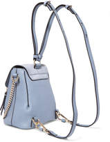 Thumbnail for your product : Chloé Faye Mini Textured-leather And Suede Backpack - Light blue