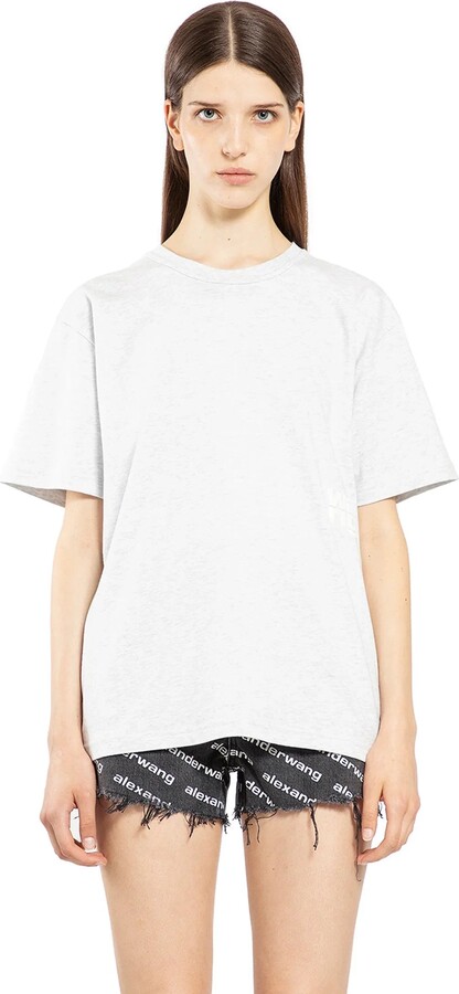 Alexander Wang Puff Logo Tee in Cotton Jersey