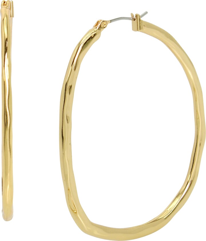 Robert Lee Morris Womens Sculpted Hoop Earrings