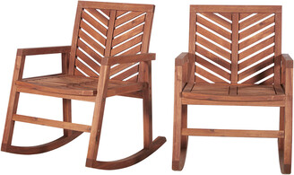 Hewson Outdoor Patio Acacia Wood Rocking Chair