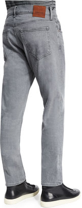 Tom Ford Regular-Fit Stretch-Selvedge Denim Jeans, Light Gray