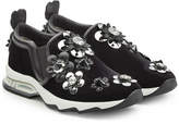Thumbnail for your product : Fendi Suede Sneakers with Embellished Flower Appliques