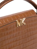 Thumbnail for your product : MICHAEL Michael Kors Karlie crocodile-embossed leather satchel