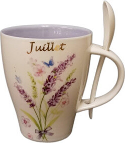 Gracie Oaks Ambrose Juillet Delphinium 2 Piece Coffee Mug Set