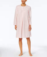 Thumbnail for your product : Miss Elaine Embroidered Brushed Knit Nightgown