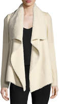Thumbnail for your product : Bagatelle Faux-Shearling Knit-Trim Jacket