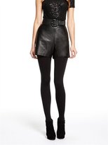Thumbnail for your product : DKNY Leather Short With Side Zip