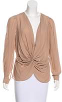Thumbnail for your product : Chelsea Flower Silk Surplice Neck Top w/ Tags