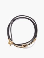 Thumbnail for your product : Shaun Leane Leather And Gold-vermeil Hook Wrap Bracelet - Yellow Gold