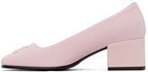 Thumbnail for your product : Courreges Pink Jersey Heeled Ballerinas