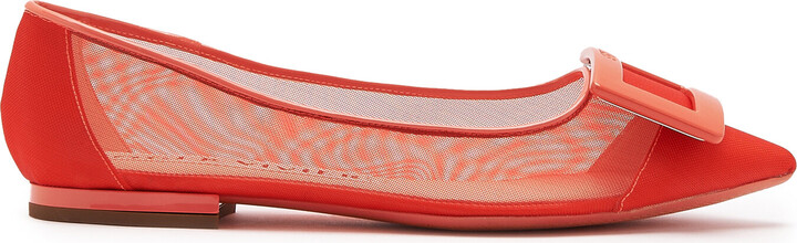 Roger Vivier Gommettine Mesh Ballerina Flats