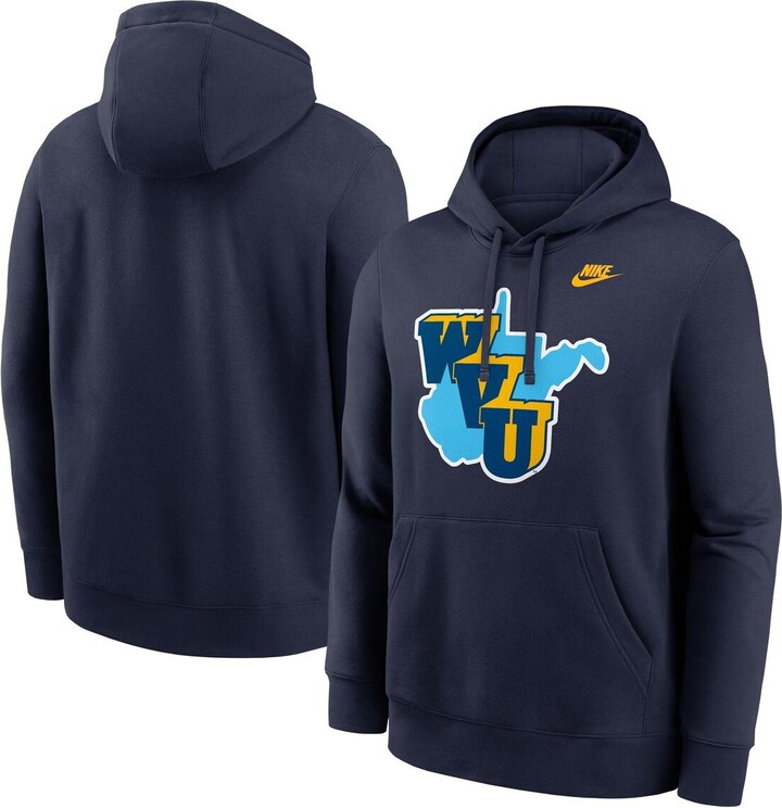 Nike Men's Navy West Virginia Mountaineers 1965 Throwback Club Fleece Hoodie