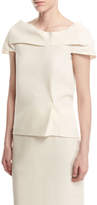 Thumbnail for your product : Roland Mouret Trebeck Wool Draped Cap-Sleeve Top