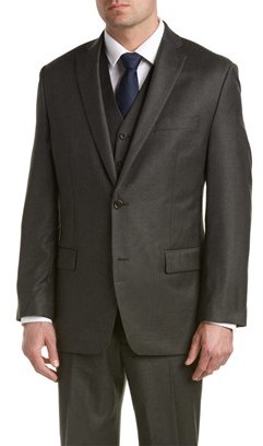 MICHAEL Michael Kors Wool 3pc Vested Suit With Flat Front Pant.