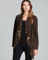 Thumbnail for your product : MICHAEL Michael Kors Studded Drape Suede Jacket