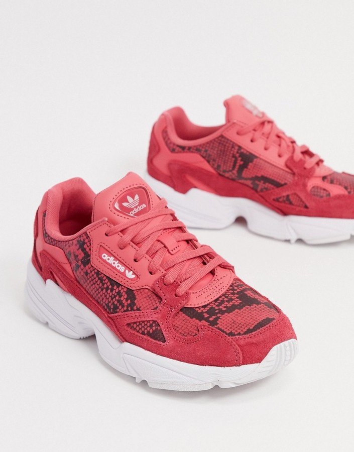 Aggressive extremely growth adidas falcon sneakers in red - ShopStyle