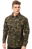 Thumbnail for your product : Motivation Ripstop Digi Camo Button-Up Shirt Green