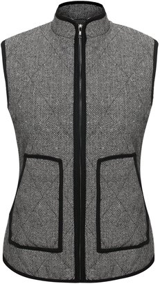 Angvns Women's Basic Solid Quilted Padding Lightweight Zip Jacket Vest