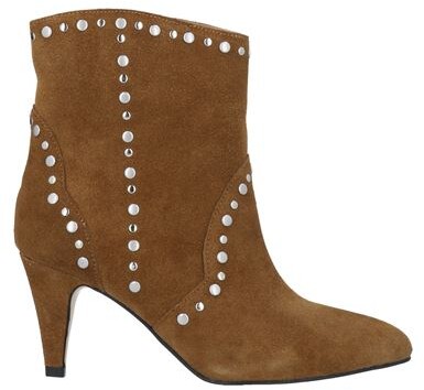 Bibi Lou High Heels Ankle Boots In Black Suede - ShopStyle