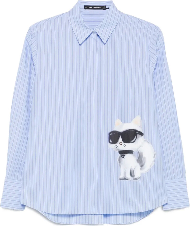Karl Lagerfeld Paris Ikon Choupette striped shirt