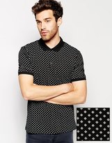 Thumbnail for your product : ASOS Polo Shirt With Ditsy Print