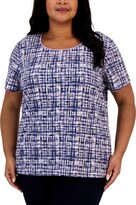 Thumbnail for your product : Karen Scott Plus Size Printed Scoop-Neck Top, Created for Macy's