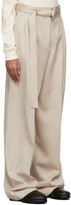 Thumbnail for your product : Peter Do Beige Signature Belted Tailored Trousers