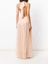 Thumbnail for your product : Elisabetta Franchi deep V-neck embellished evening dress