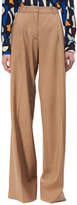 Thumbnail for your product : Victoria Beckham Wide-Leg Virgin Wool Trousers, Camel