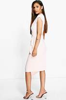 Thumbnail for your product : boohoo Alice Wrap Front Midi Dress