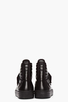 Thumbnail for your product : Raf Simons Black leather velcro high-tops